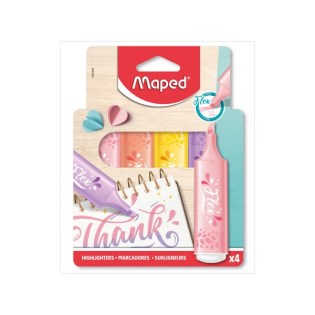 Maped Flex Pastel Lettering Υπογραμμιστής σε Blister 4 Χρώματα (740310)